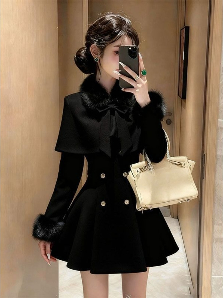 Winter Clothing Trends 2025 - Fransız Zarif Vintage Yünlü 2 Parça