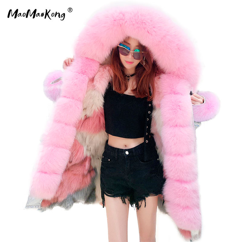 Winter Clothing Brand - MAOMAOKONG marka uzun kış ceket kadın