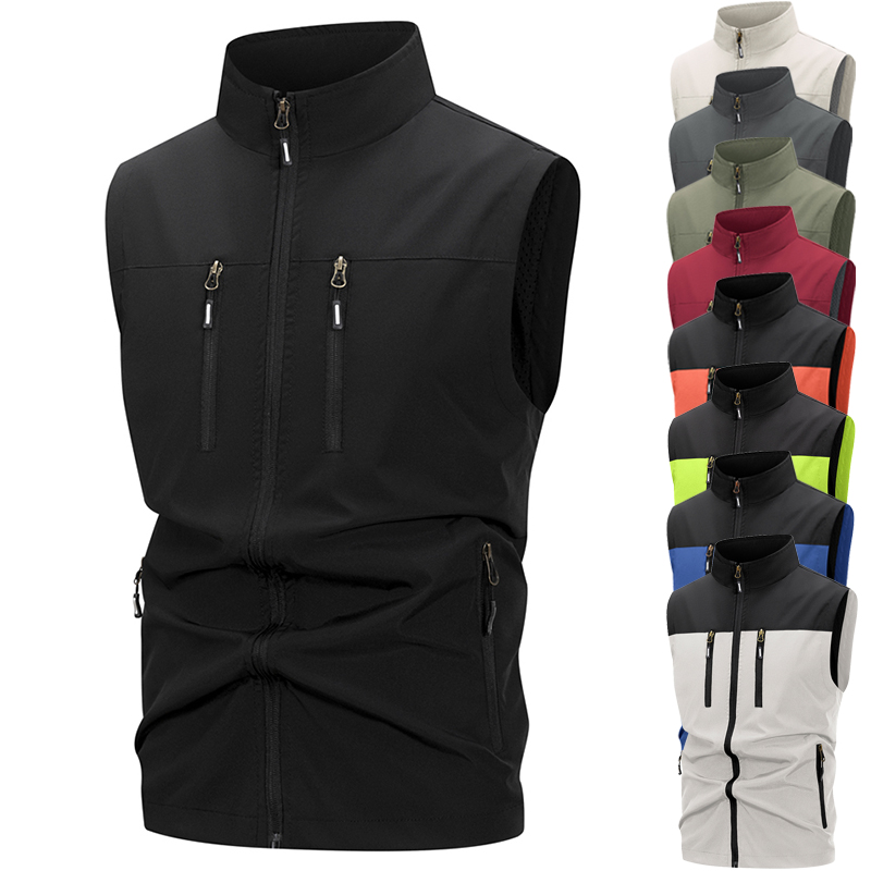 Winter Clothing Hiking - Erkek Hafif Softshell Yelek Fermuarlı Cepler