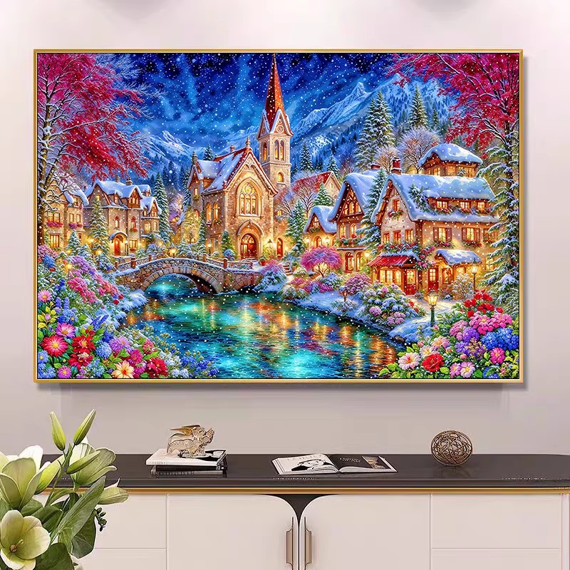 9ct 100x75cm Kış Kilisesi Nakı - Winter Clothing Pinterest incelemesi ve fiyatı